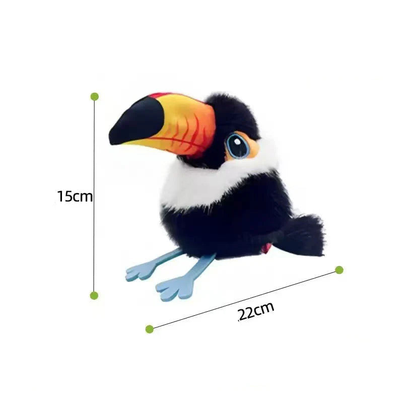 Plazdantis ir čiulbantis paukštelio žaislas katėms