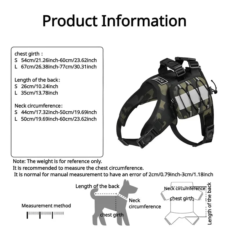 Pet Supplies Dog Backpack for Hiking Camping Travel Waking Saddle Bag for Small Medium Dog Waterproof Tactics Pack